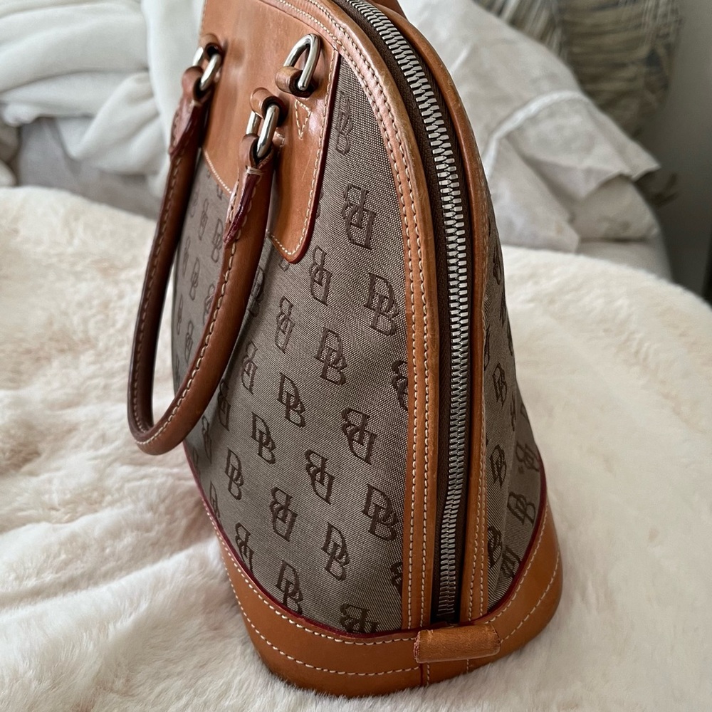 Dooney & Bourke Monogram Canvas and Leather Handbag - Picture 2 of 16